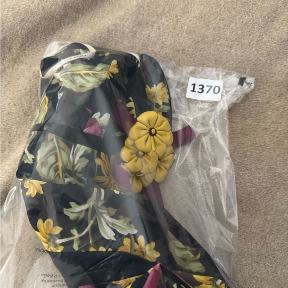 Karen Millen Floral Jacquard Paneled Purple Yellow Top Size 8 Crop Top - Picture 9 of 9